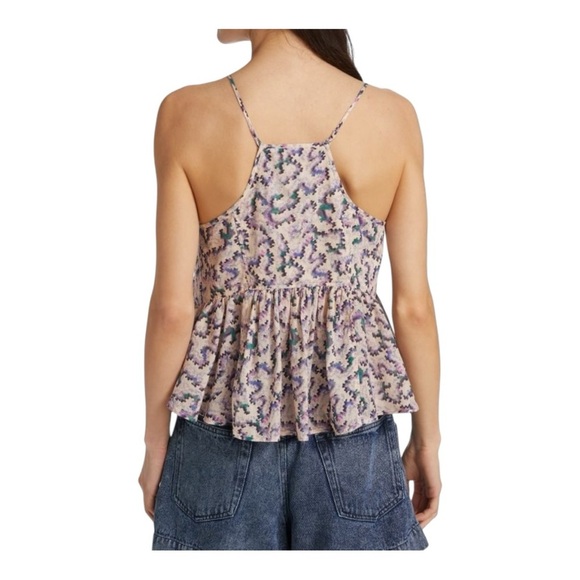 Étoile Isabel Marant Lirhetta Abstract-Print Cotton Tank. Size EU 36/US 4. - Picture 2 of 16